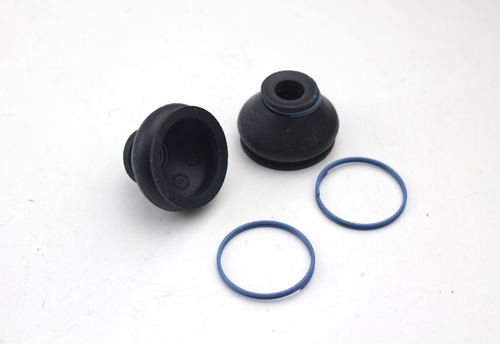 2x Classic Fiat 500 N D 600 Steering Joint Rubber Dust Cover Boot & Clips Kit - Picture 2 of 2