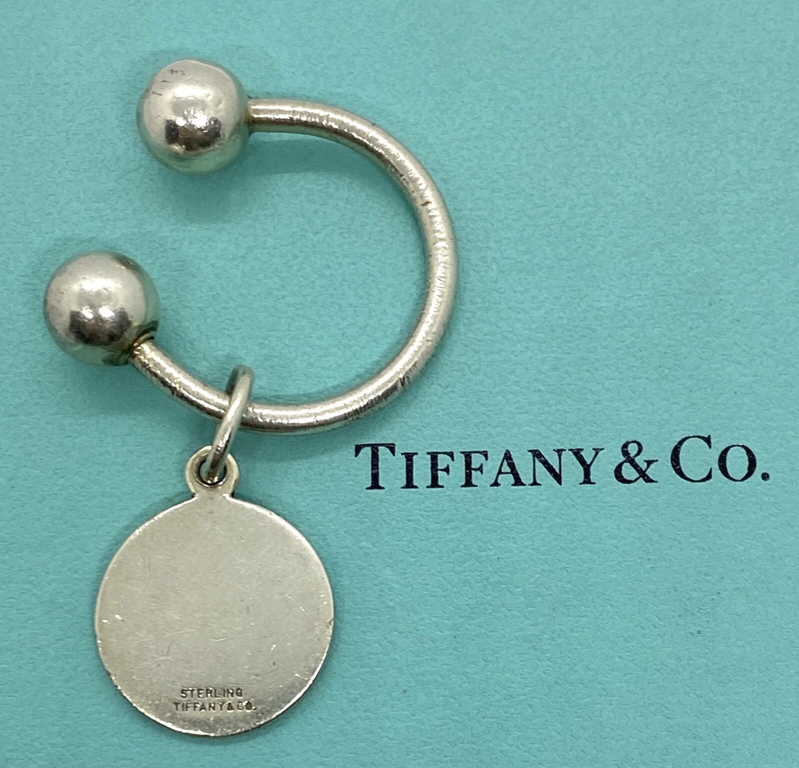 Vintage Tiffany & Co Sterling Silver Horseshoe Key Chain Key Ring