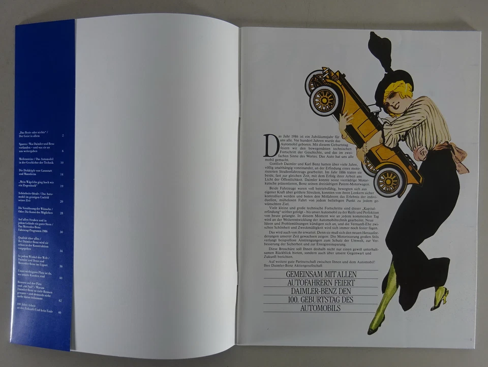 Brochure/Schmuck-Prospekt Daimler-Benz 1886 - 1986 100 Anni Automobi - Immagine 3 di 4