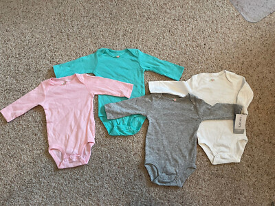 New Set Of 4 Baby Girl Carters Body Suits Size 3 Months | eBay