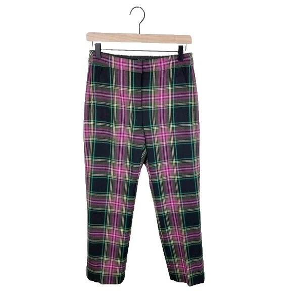 J.CREW Wool Checked Pants for Women