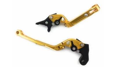 Paire Leviers Repliables Or Pour KAWASAKI ZZR 1100 ZZR1100 ZZ-R ZXT10C 1990-1992 - Photo 1/4