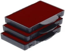 Trodat Replacement Ink Cartridge 6/56 - pack of 3 Color red