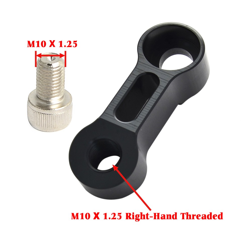 CNC UPVIEW Mirror Riser Adapter Extenders M10 For Kawasaki Versys 650