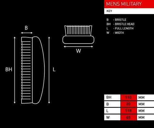 Kent Mens Mily Brush Rectangular - Picture 2 of 7