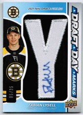 24/25 2024 SP GAME USED FABIAN LYSELL DDM-FL DRAFT DAY MARKS AUTOGRAPH AUTO /35