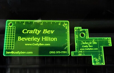 Crafty Bev 2 Key Chain Quilting Templates Inches & Bits Seam Allowances Sewing
