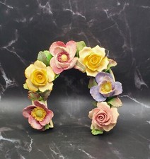 Vintage 1950s Denton Bone China Floral Horse ...