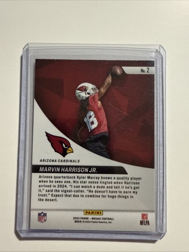 2024 Mosaic Marvin Harrison Jr Elevate RC #2 Cardinals - Picture 2 of 2