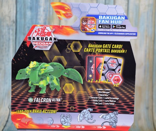 Bakugan Geogan Rising Ventus Ultra Falcron + 2 Bakucores & 3 Cards NEW - Picture 6 of 7