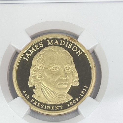 2007 S James Madison Proof Presidential $1 Dollar NGC PF69 Ultra Cameo - Picture 7 of 10