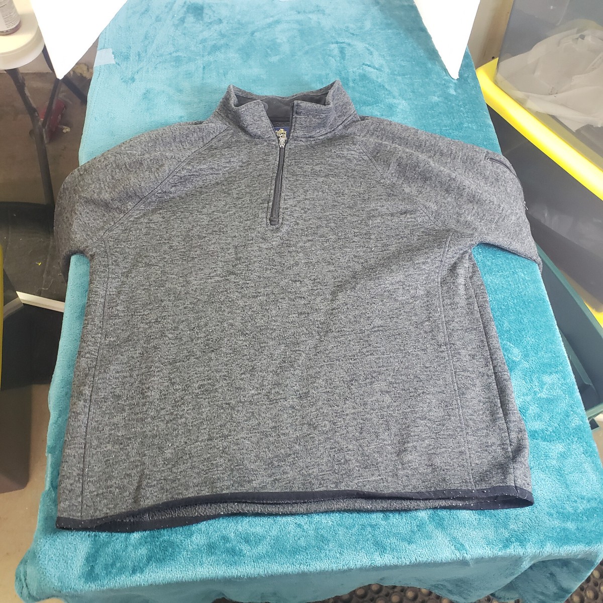 MASTER RUGBY EDITION フルジップセーター サイズ4 Rugby University mens Gray 1/4 Zip Sweater Sz Extra Large 100
