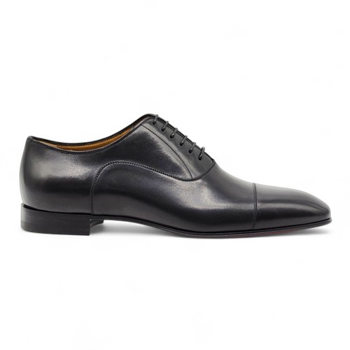 Christian Louboutin Greggo Leather Oxford Shoes Black EU 42 US 9 - $995 NWB