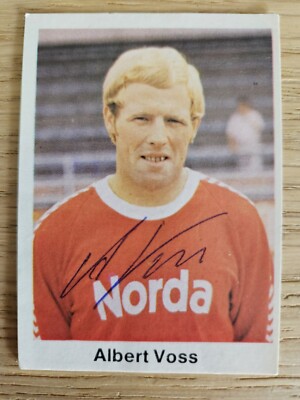 Voß Werder Bremen Bergmann Fussball 76/77 Sammelbild Autogramm ungeklebt Voss