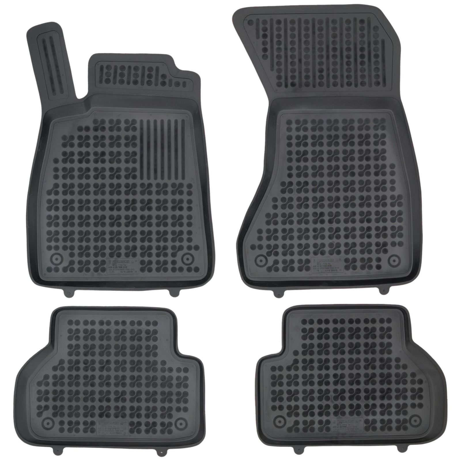 Tapis de sol Audi A4 B9 en caoutchouc noir Rezaw-Plast