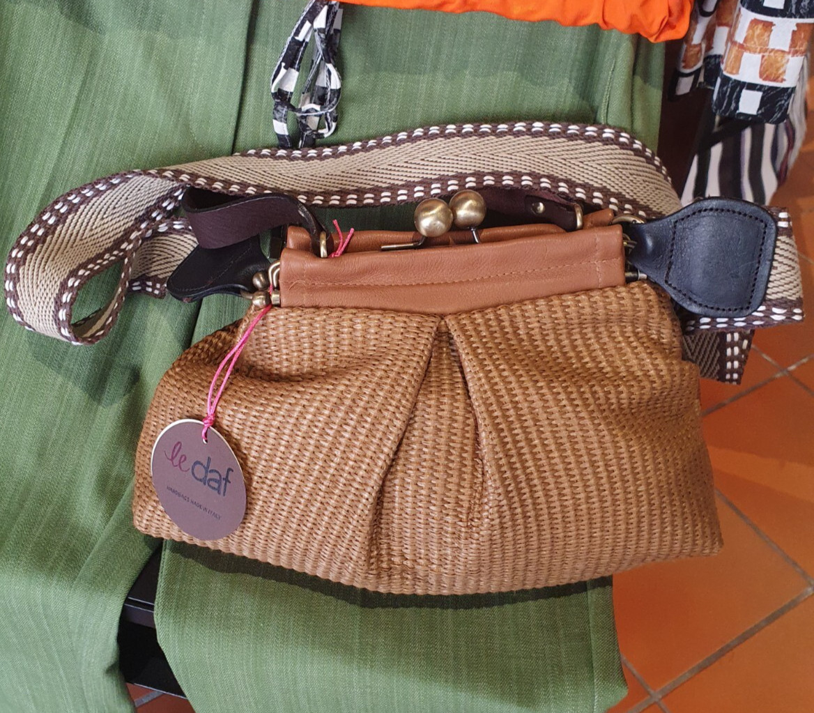 Borsa Paglia a mano o a tracolla Le Daf Artigianale Made In Italy