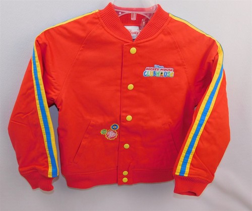 NIP Disney Mickey Mouse Club House Twill Jacket Red Sz Small Child - Picture 4 of 8