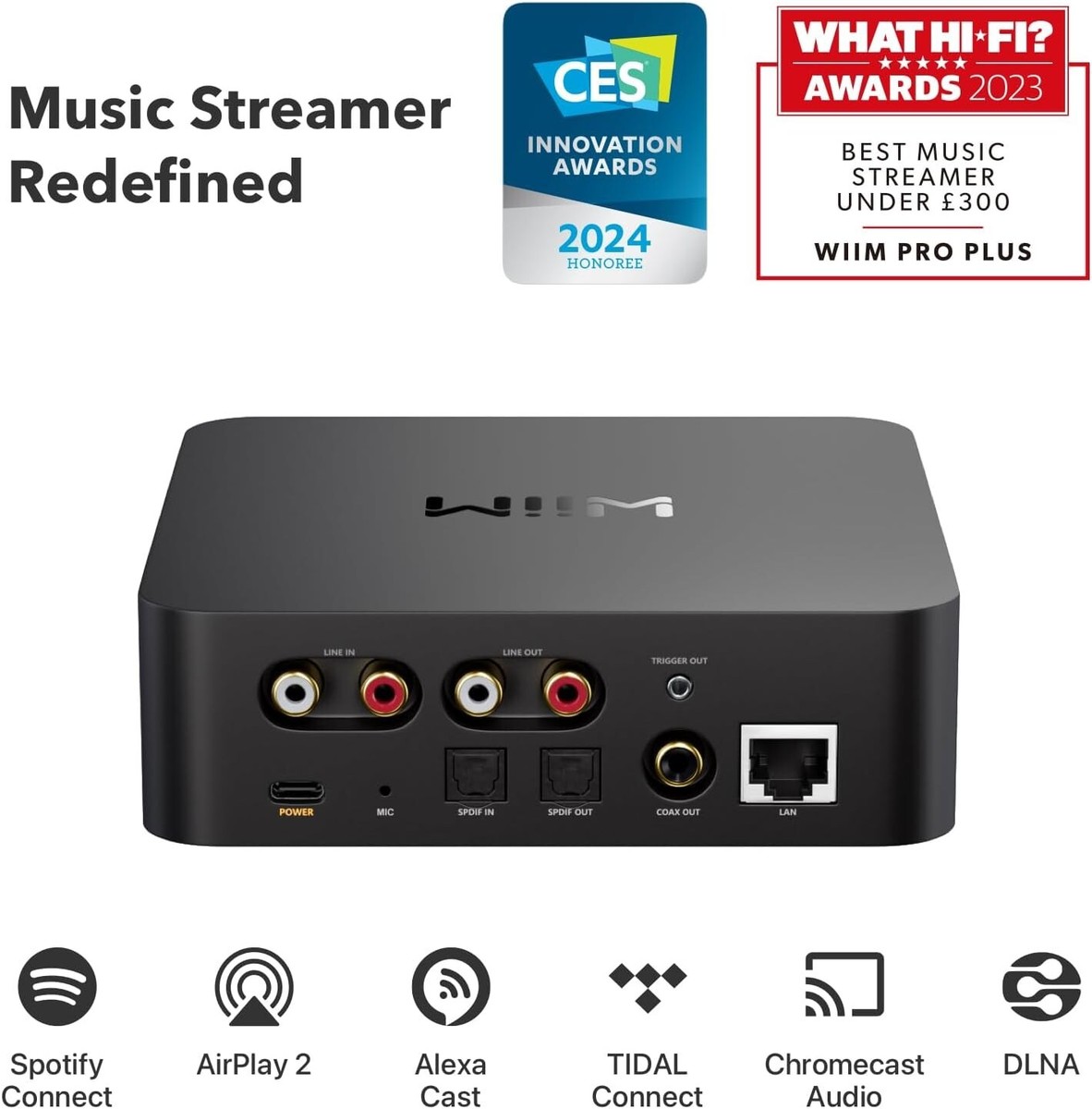 WiiM Pro Plus AirPlay 2 Receiver, Chromecast Audio