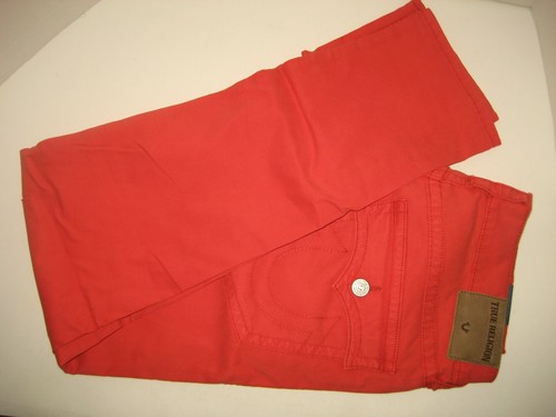 True Religion Brand Jeans Men 34 x 34 Red Geno Relaxed Modern Slim Chino Pants - Picture 3 of 9