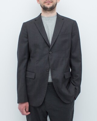 Jil Sander Gray Wool Blazer IT48 Italy Minimalist Tailoring Casual Quiet Luxury