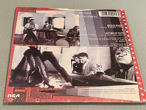 Mr. Mister - Broken Wings - Uniform of Youth - Vinyl Record 7" Single - 1985 - Picture 2 of 5