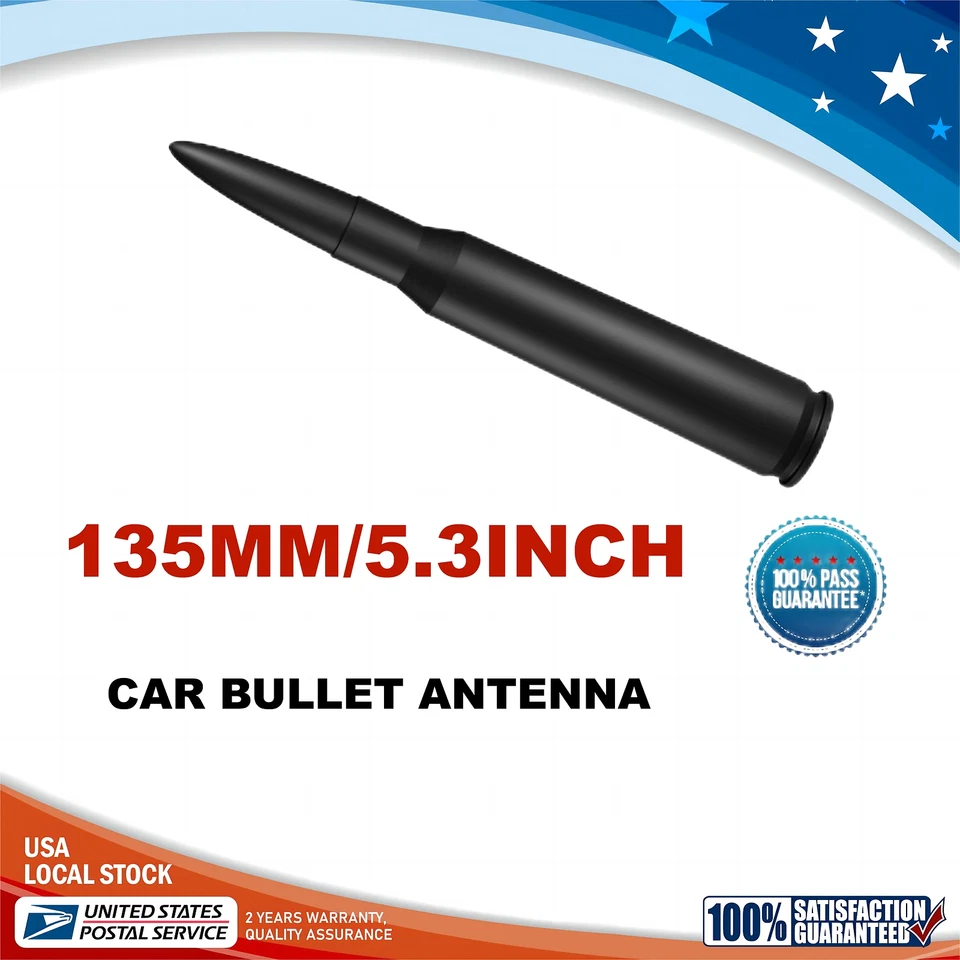 Antena Bullet 50 Cal de 5,3" mástil de moda con tornillos para GMC Envoy 5,3 L 2002 Foto 2 de 4