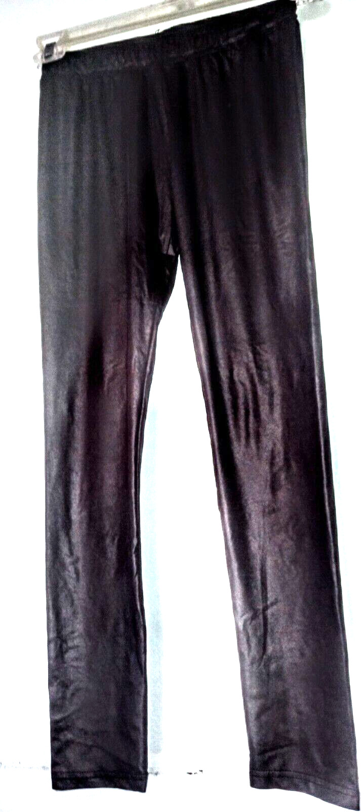 H&M latex glitter leggings, S, 24/28, black, solid, ankle, Turkey