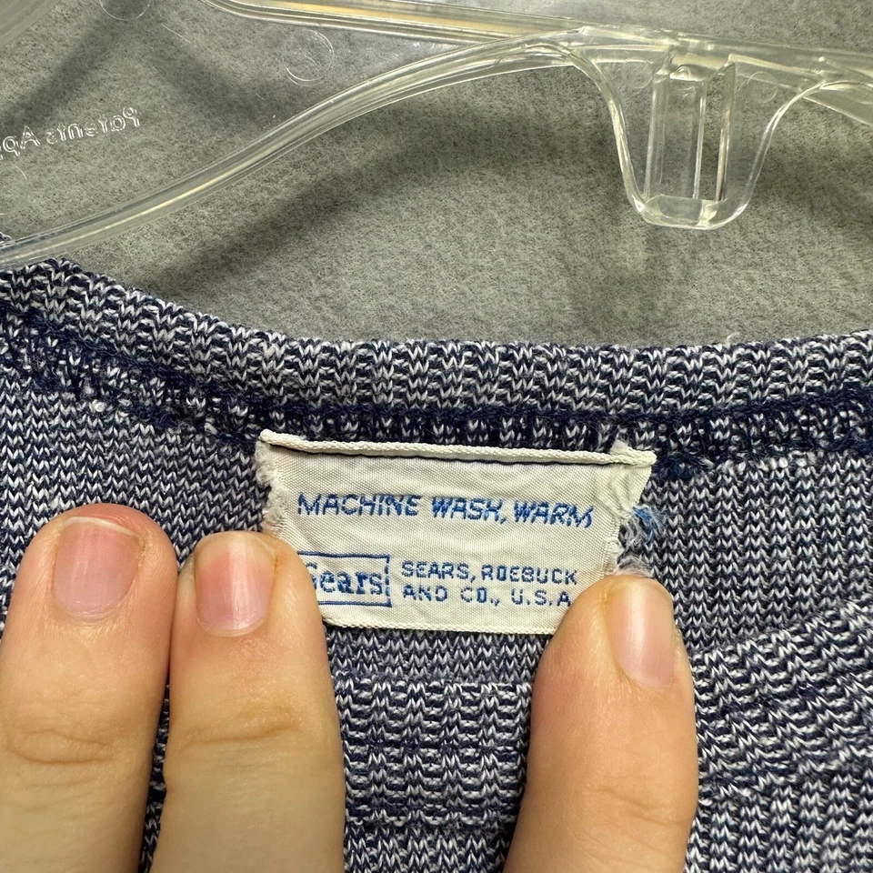 Camiseta feminina vintage anos 70 XS/S S/S Sears veleiro náutico capitão azul - Imagem 3 de 4