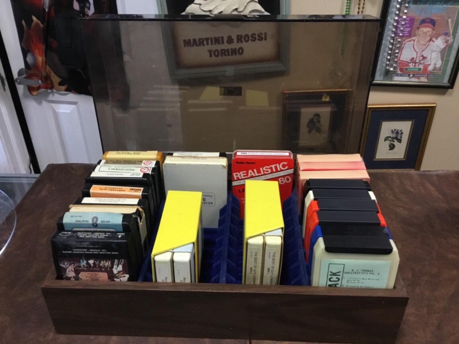 8 Track Cartridge Tapes with Vintage Carrying Case Lot 25 Tapes