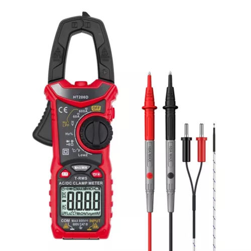 Digital Clamp Meter T-RMS 6000 Counts, Amp Clamp Voltage Tester AC DC Current