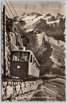 Street Car Train Trolley Switzerland Real Photo Postcard RPPC