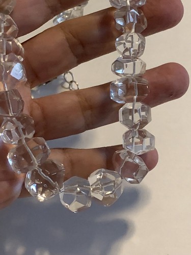 Deb Guyot Sterling Silver Chunky Clear Quartz Bead Statement Necklace 925 EUC - Picture 10 of 21