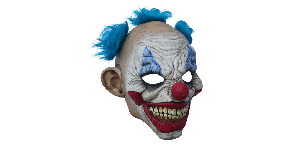 Ghoulish Productions Dammy Clown Jr Latex Face Mask Horror Halloween Cosplay - Image 4 of 4