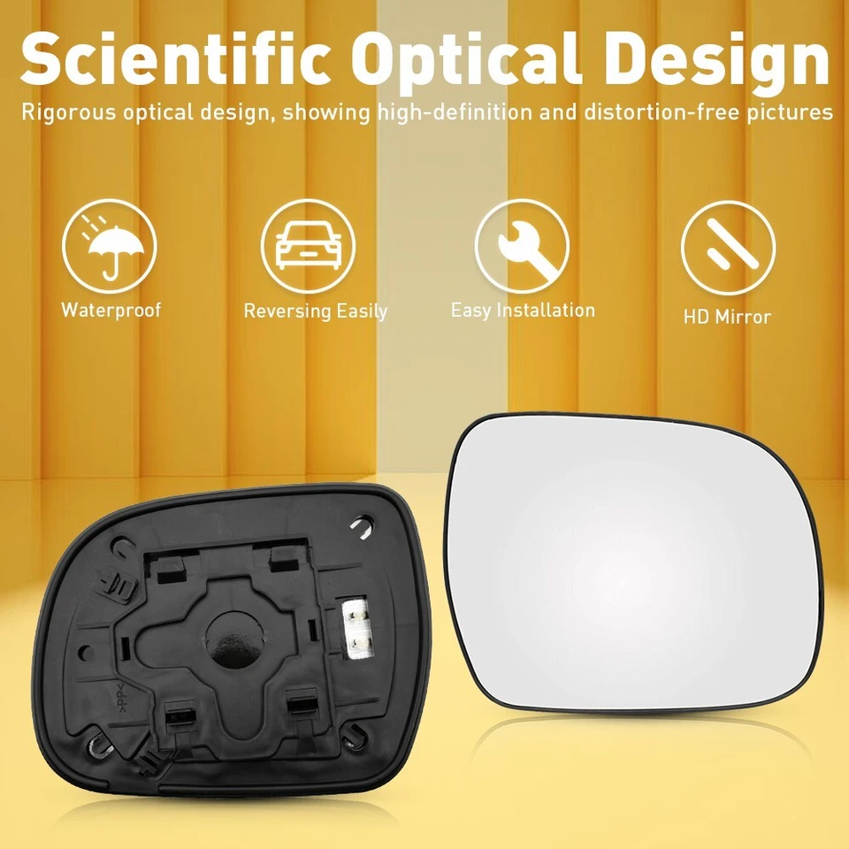 Espejo retrovisor exterior de vidrio convexo térmico para puerta derecha para Lexus RX 04-09 Foto 3 de 4