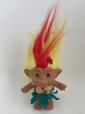 Vintage Troll Doll Hula Oolani Hawaiian Treasure Trolls 1998 w/ Tag Jewel Belly