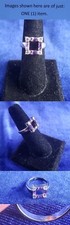 925 Sterling Silver Amethyst Cubic Zirconia CZ Size 7 Cocktail Ring 25ri284
