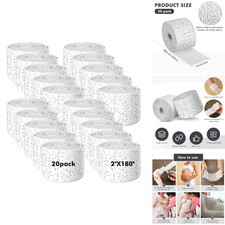 Nuogo 20 Pack Plaster Cloth Gauze Bandages Rolls Plaster Strips Bulk For Crafts