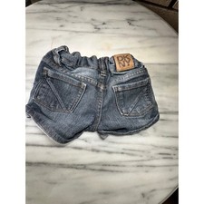DKNY Kids Blue Denim Hipster Shorts Cuffed Dark Wash Size 2T