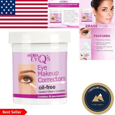 Compact EyeQ Oil-Free Makeup Correction Swabs - 50 Gentle Pre-Moistened Wands