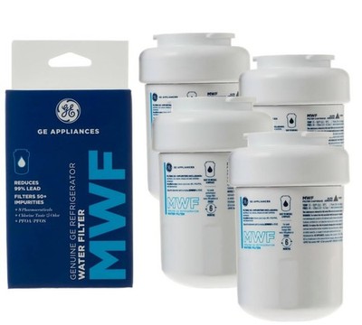 GE MWF MWFP 46-9991 GWF Smartwater Genuine Refrigerator Water Filter - 4 Pack