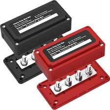 Bus Bar Box Nickel Plated Brass Power Distribution Block 2pcs 300A
