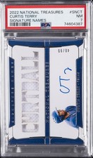 2022 NATIONAL TREASURES SIGNATURE NAMES #SNCT CURTIS TERRY 40/99 PSA 7 AUTO