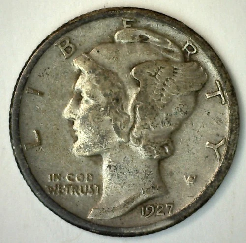 1927 S Silver Mercury Dime VF 10c Type Coin Circulated Very Fine San Francisco