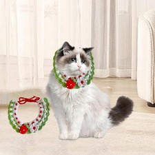 Cute Knitted Cat Collar Cat Winter Scarf Bib Handmade