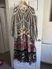 FARM RIO stained glass beauty long sleeve maxi dress - medium - bnwt