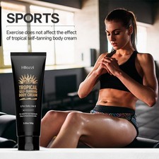 Tropical Self-Tanning Body Cream Coconut Tanning Lotion Natural Bronzer Sunless