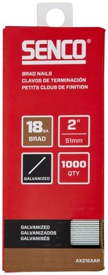 SENCO AX21EAAR 2'' 18 Gauge Brad Nails, Galvanized Finish, Collated 1,000 Coun...