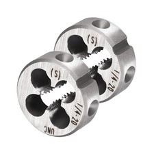 Image of 1/4-20 UNC Right Hand Screw Thread Milling Round Threading Dies 2-Pieces