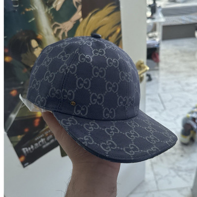 Gucci GG Monogram Canvas Baseballkappe Blau Gr. L verstellbar
