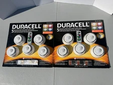 Set of 2 Duracell 5 Wireless LED Puck Lights w/ Directional Base Remote Control 